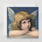 Weihnachts-Engel Kind Weißer Flügel Indiz Karte (Vorderseite)