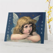 Weihnachts-Engel Kind Weißer Flügel Indiz Karte (Gelbe Blume)