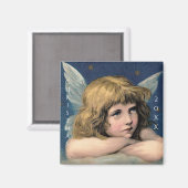 Weihnachts-Engel Kind Weißer Flügel Indiz Magnet (Vorderseite/Rückseite)