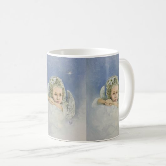 Weihnachts-Engel-Klassik-Tasse, 11 oz Kaffeetasse (VorderseiteRechts)