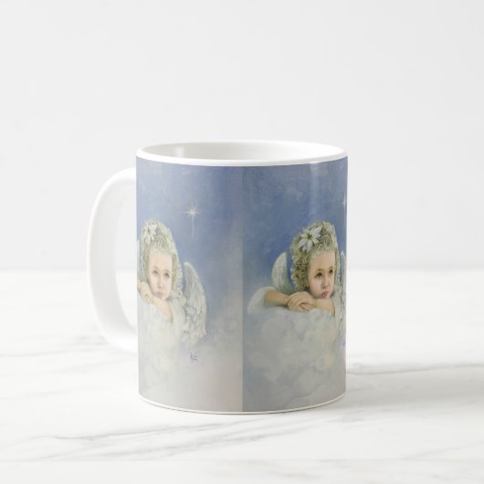 Weihnachts-Engel-Klassik-Tasse, 11 oz Kaffeetasse (Vorderseite Links)