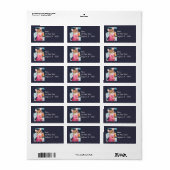 Weihnachts-Engel-Maus Ringing Bell Wasserfarbe Kun Adressaufkleber (Vorne)