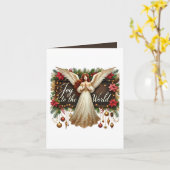 Weihnachts-Engel-Nachricht Karte (Gelbe Blume)