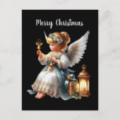 Weihnachts-Engel-Nachricht Postkarte (Vorderseite)