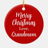 Weihnachts-Engel Rot Elegantes Personalisiertes Na Keramik Ornament (Hinten)