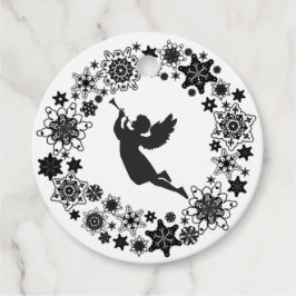 Weihnachts-Engel-Silhouette Fvor-Tags Geschenkanhänger
