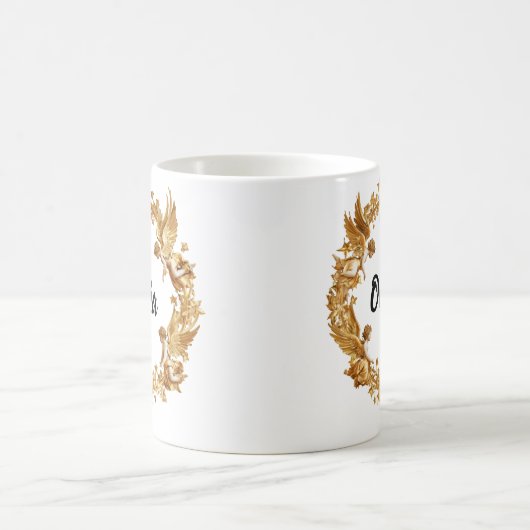 Weihnachts-Engel Stars Gold Holiday Coffee Cup Kaffeetasse (Mittel)
