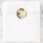 Weihnachts-Engel-Stickers Burne-Jones Gold White Runder Aufkleber (Tasche)