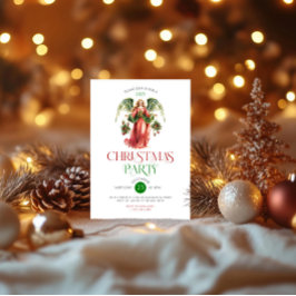 Weihnachts-Engel-Typografie Weihnachtsfest im Part Einladung