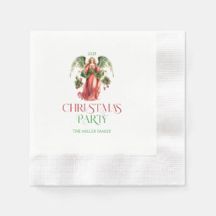 Weihnachts-Engel-Typografie Weihnachtsfest im Part Serviette