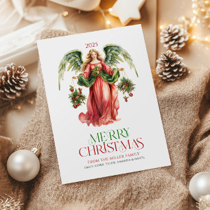 Weihnachts-Engel-Typografie Weihnachtsgrüßkarte Einladung