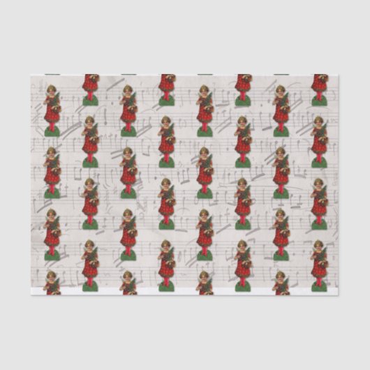 Weihnachts-Engel-Vintage Religion Viktorianisches  Seidenpapier (Vorderseite)