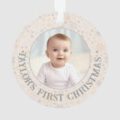 Weihnachts-Engel-Vorlagenname Foto Acryl Ornament (Rückseite)