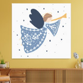 Weihnachts-Engel-Weltfrieden Himmlischer Urlaub Leinwanddruck (Insitu (Wohnzimmer))