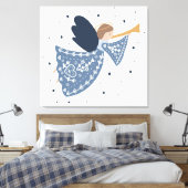 Weihnachts-Engel-Weltfrieden Himmlischer Urlaub Leinwanddruck (Insitu (Schlafzimmer))