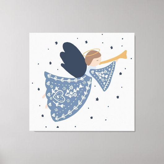 Weihnachts-Engel-Weltfrieden Himmlischer Urlaub Leinwanddruck (Vorderseite)