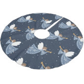 Weihnachts-Engel-Weltfrieden Religiös Polyester Weihnachtsbaumdecke (Schrägansicht)