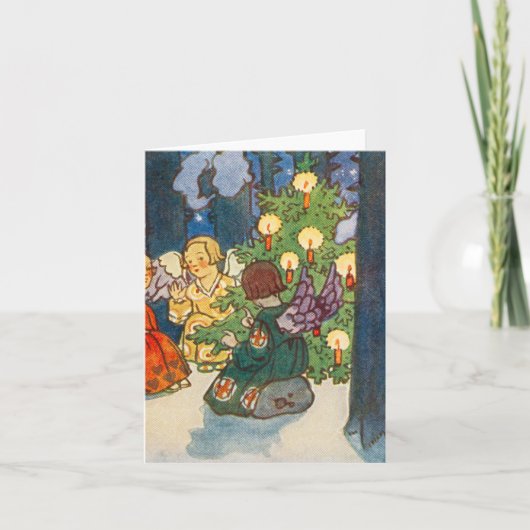 Weihnachts-Engelsart Weihnachtskarte Feiertagskarte (Vorderseite)