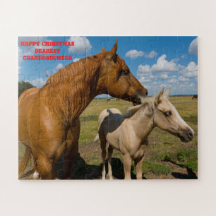 Weihnachts-Enkelin. Puzzle