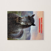 Weihnachts-Enkelin. Puzzle (Horizontal)