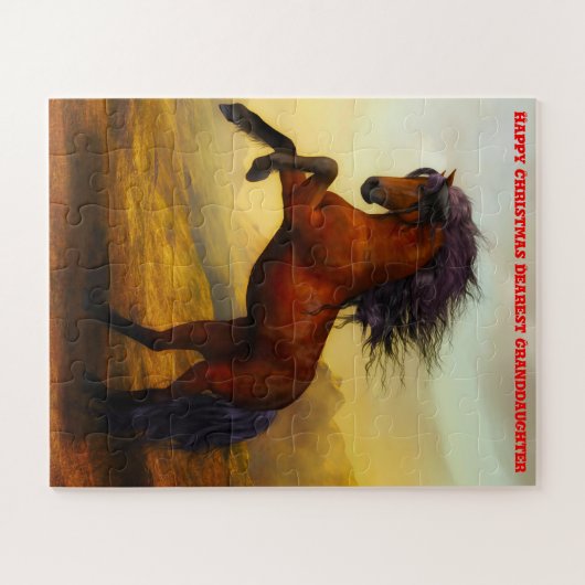 Weihnachts-Enkelin. Puzzle (Horizontal)