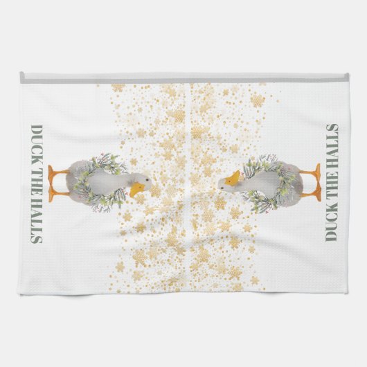 Weihnachts-Ente Geschirrtuch (Horizontal)