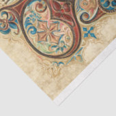 Weihnachts-Ephemera, Holly & Verziert Text Seidenpapier (Ausschnitt)