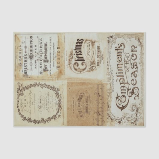 Weihnachts-Ephemerein-Tissue Seidenpapier (Vorderseite)