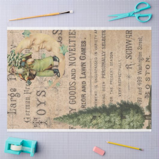 Weihnachts-Ephemeriden-Möbeldekoupe Seidenpapier (Basteln)