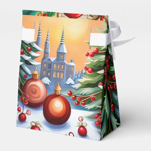 Weihnachts-Ephemermuster Geschenkschachtel (Rückseite)