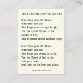 Weihnachts-Epiphany Krippe Personalisiertes Gebet Visitenkarte (Rückseite)