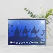 Weihnachts-Erinnerung Beileid Wisemen Christlich Feiertagskarte (Stehend Vorderseite)