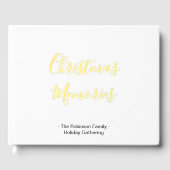 Weihnachts-Erinnerungen Familienname Gästebuch (Vorderseite)