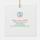 Weihnachts-Erinnerungen im Feld Keramikornament (Rückseite)