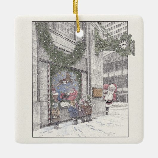 Weihnachts-Erinnerungen im Feld Keramikornament (Vorderseite)