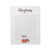 Weihnachts-Erinnerungen in einem Geschenkkasten Notizblock (Rotiert)