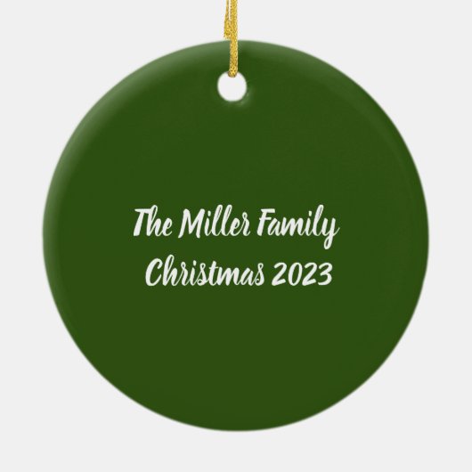 Weihnachts-Erinnerungen Keramik Ornament (Hinten)