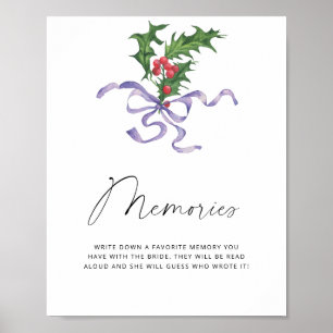 Weihnachts-Erinnerungen mit dem Brautplakat Poster