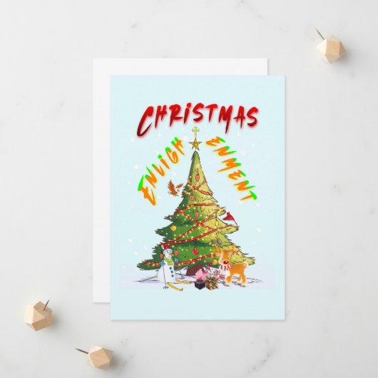 Weihnachts-Erleuchtung Ankündigung (Vorderseite/Rückseite Beispiel)