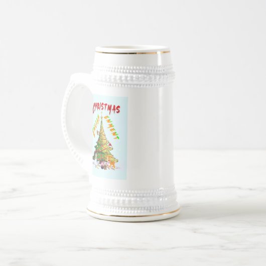 Weihnachts-Erleuchtung Bierglas (Vorderseite Links)