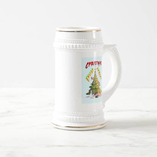 Weihnachts-Erleuchtung Bierglas (VorderseiteRechts)