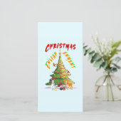 Weihnachts-Erleuchtung Dankeskarte (Stehend Vorderseite)