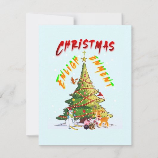 Weihnachts-Erleuchtung Dankeskarte (Vorderseite)