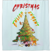 Weihnachts-Erleuchtung Duschvorhang (Vorderseite)