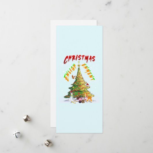 Weihnachts-Erleuchtung Feiertagskarte (Vorderseite/Rückseite Beispiel)