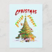 Weihnachts-Erleuchtung Feiertagspostkarte (Vorderseite)