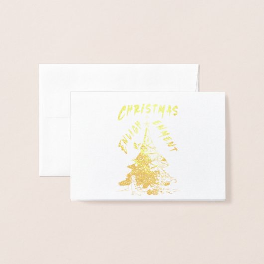 Weihnachts-Erleuchtung Folienkarte (Vorderseite mit Umschlag)