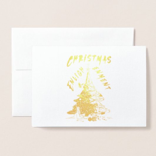 Weihnachts-Erleuchtung Folienkarte (Vorderseite mit Umschlag)