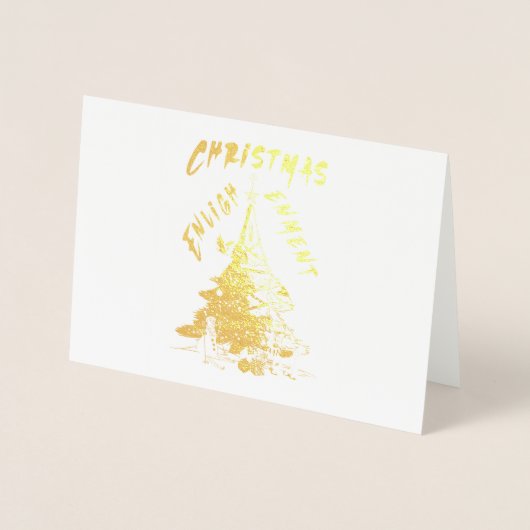 Weihnachts-Erleuchtung Folienkarte (Vorderseite)