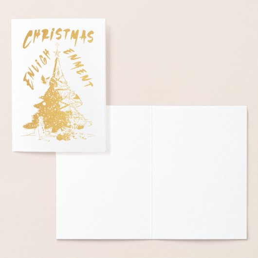 Weihnachts-Erleuchtung Folienkarte (Anzeige)